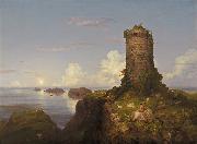 Thomas Cole, Romantic Landscape with Ruined Tower